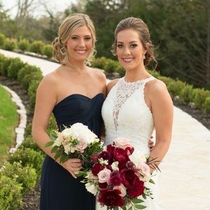 Navy Floor Length Dress